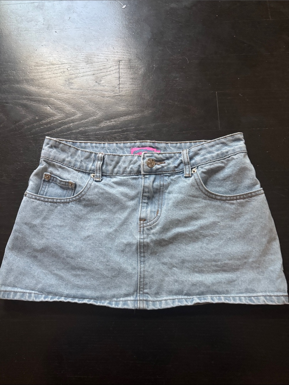 Edikted blue denim skirt